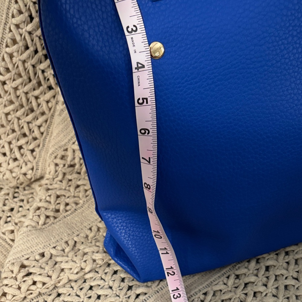 Montana West Vibrant Blue Tote Bag with Detachable Zippered Pouch - Picture 6 of 14